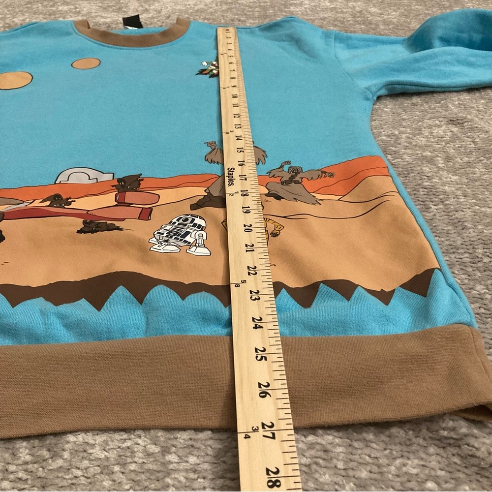 Star Wars Tatooine Crewneck Sweatshirt M Her Universe Boba Fett‎ R2D2 C3PO - Picture 7 of 7